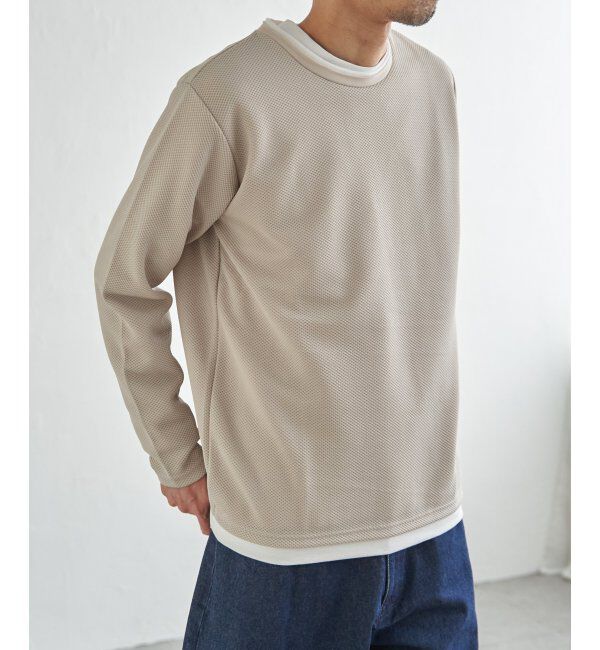 ikka「パイナップルレイヤードロンＴ」|Tシャツ・カットソー|