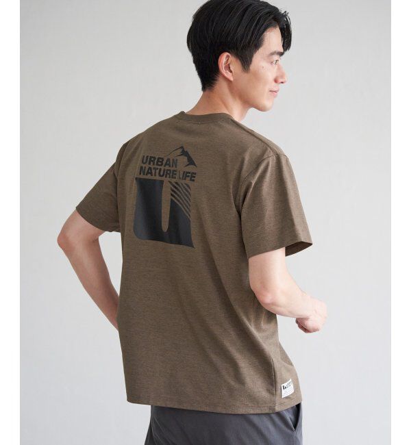 ikka「URBAN NATURE LIFE アーバンネイチャーライフ ドライスピードプリントTシャツ」|Tシャツ・カットソー|ブラウン