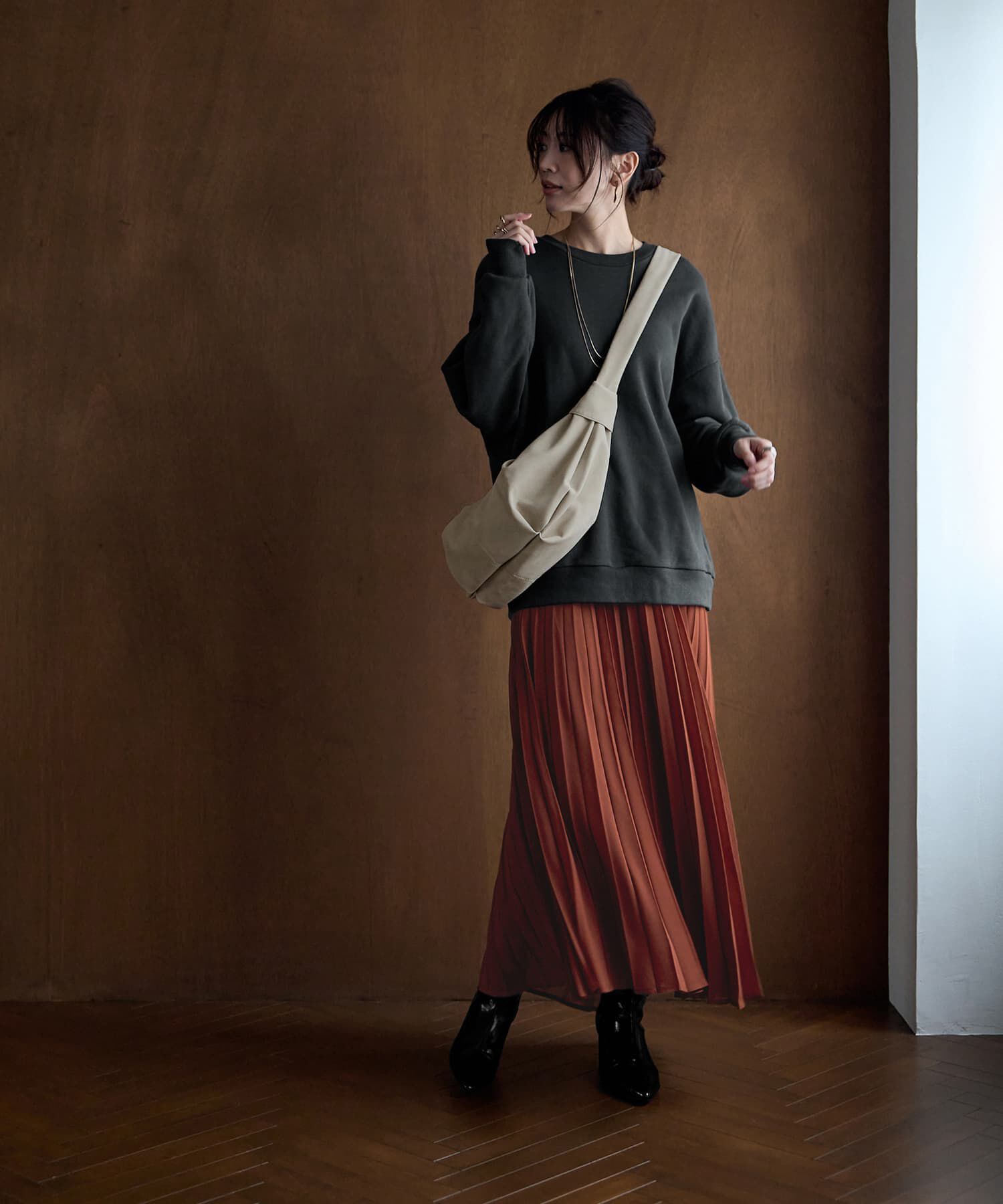 STYLE DELI「クロワッサンボディバッグ」|ショルダー・メッセンジャー|アイボリー