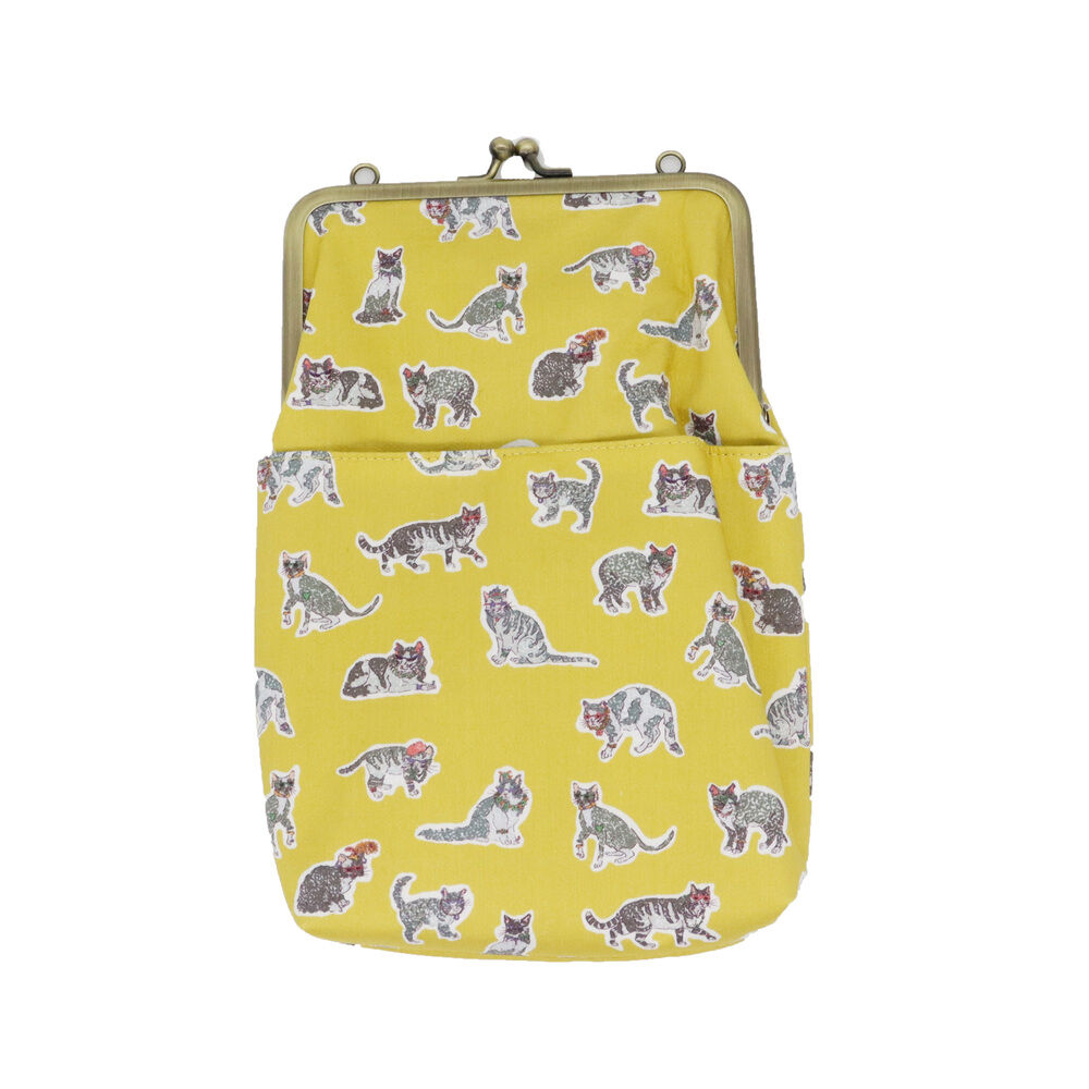 BACKYARD FAMILY「がま口ショルダーバッグ 楽天 ハンドバッグ 手提げ ショルダーバッグ ショルダーバック がま口」|ショルダー・メッセンジャー|イエロー1