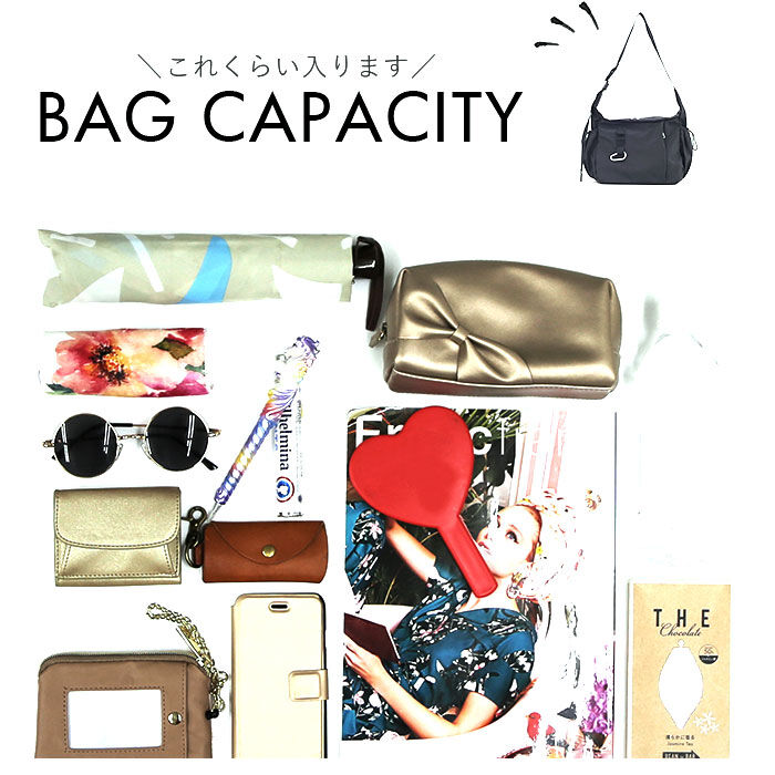 BACKYARD FAMILY「ショルダーバッグ レディース 通販 斜め掛けバッグ 肩掛けバッグ カルビナ付き 軽量 軽い」|ショルダー・メッセンジャー|