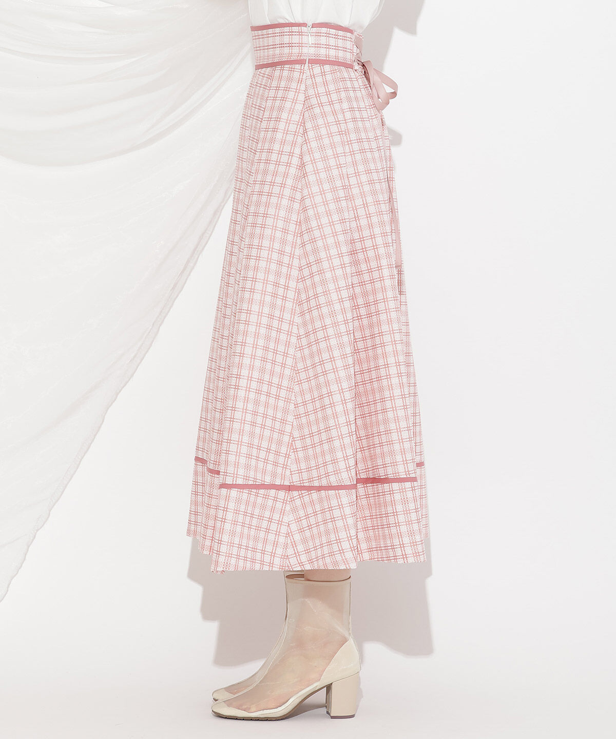 WILLSELECTION「パイピングデザインタックスカート」|フレア|