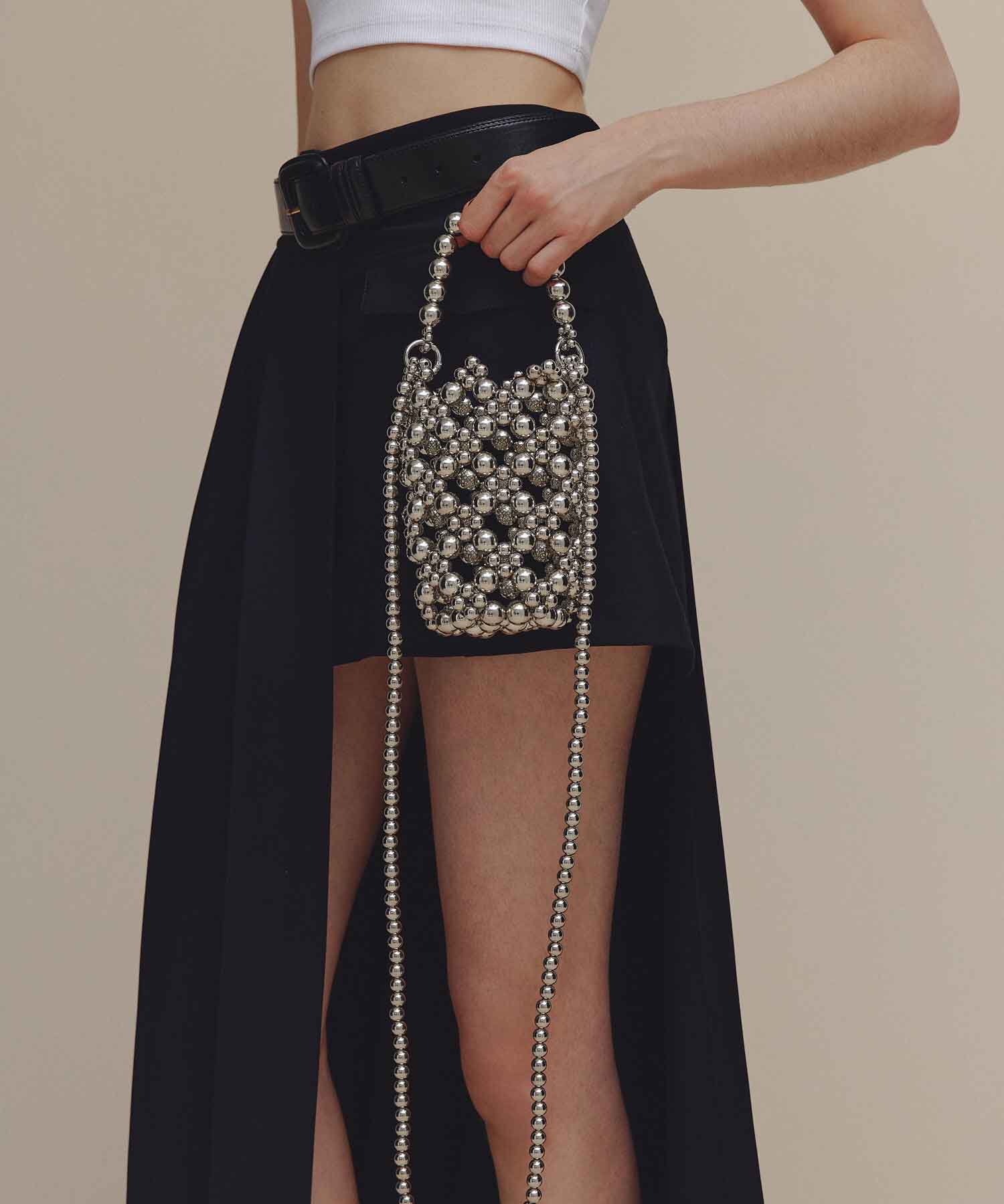 TOPKAPI TREASURE「【TREASURE TOPKAPI】ボールビーズ ミニ ショルダー バッグ オーガンジー巾着ポーチ付き」|ショルダー・メッセンジャー|