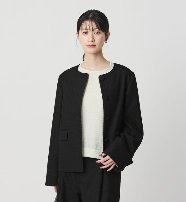 BEAUTY&YOUTH UNITED ARROWS「ツイードライク ノーカラージャケット」|ノーカラージャケット|