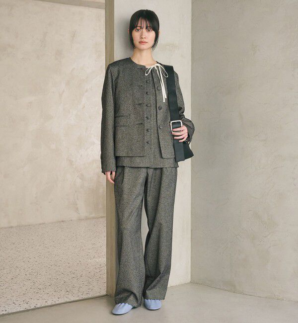 BEAUTY&YOUTH UNITED ARROWS「ツイードライク ノーカラージャケット」|ノーカラージャケット|