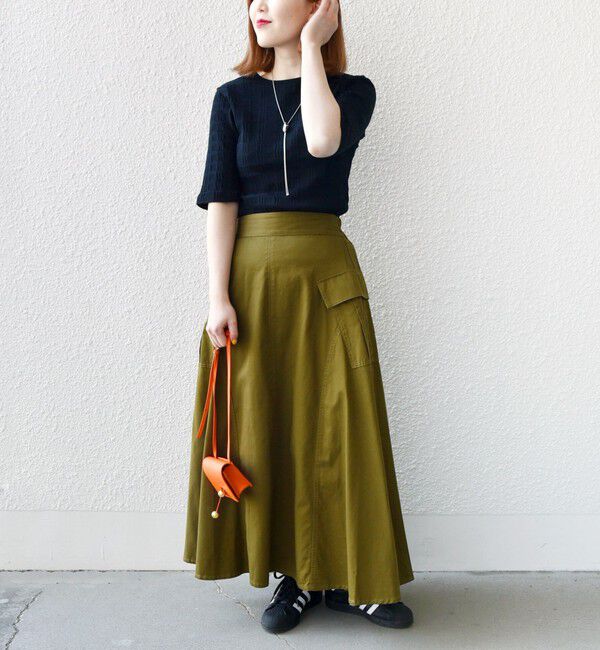 SHIPS for women「【WEB限定】〈洗濯機可能〉ランダム テレコ 5分袖 プルオーバー」|Tシャツ・カットソー|