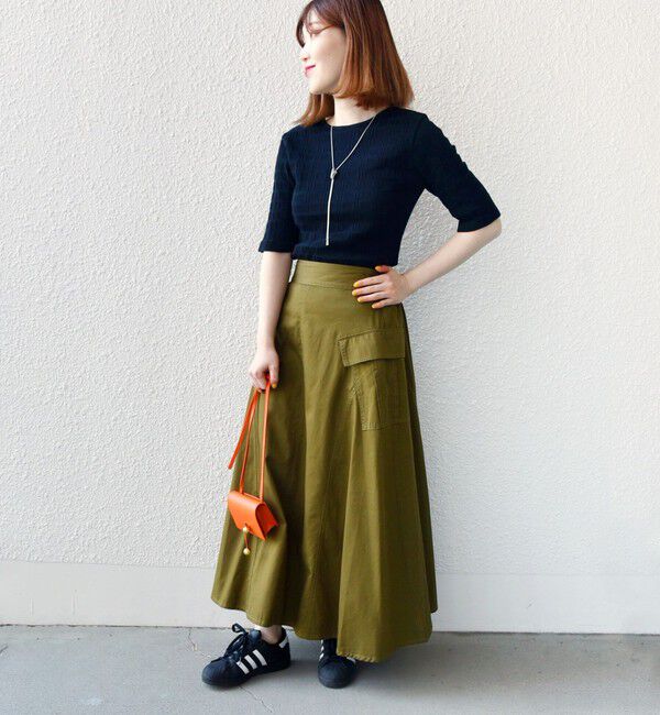 SHIPS for women「【WEB限定】〈洗濯機可能〉ランダム テレコ 5分袖 プルオーバー」|Tシャツ・カットソー|