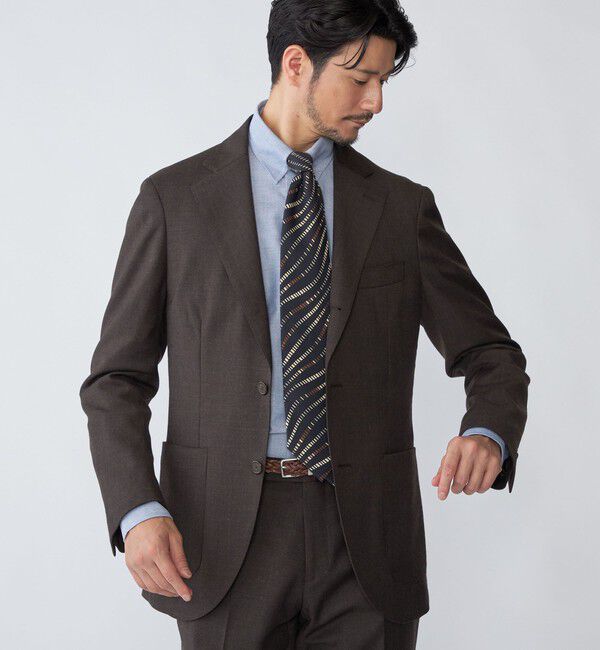 SHIPS「SHIPS: 〈セットアップ対応/手洗い可能〉ウォッシャブル サキソニー セットアップ ジャケット」|テーラードジャケット|