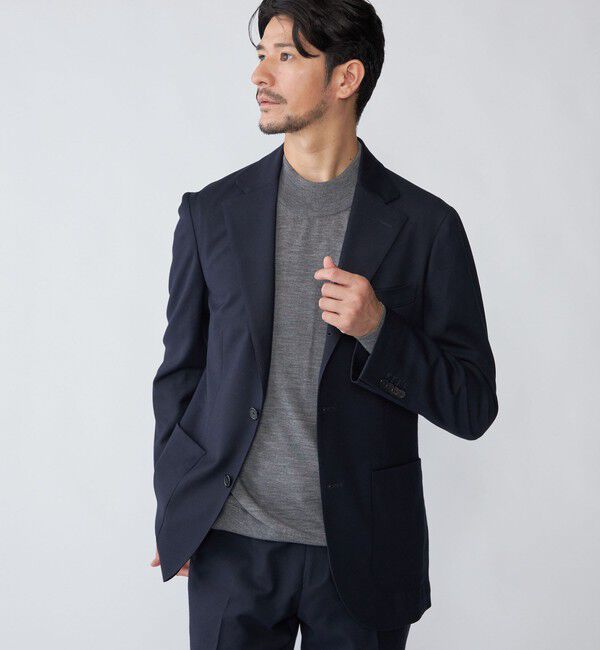 SHIPS「SHIPS: 〈セットアップ対応/手洗い可能〉ウォッシャブル サキソニー セットアップ ジャケット」|テーラードジャケット|