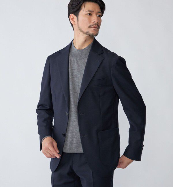 SHIPS「SHIPS: 〈セットアップ対応/手洗い可能〉ウォッシャブル サキソニー セットアップ ジャケット」|テーラードジャケット|