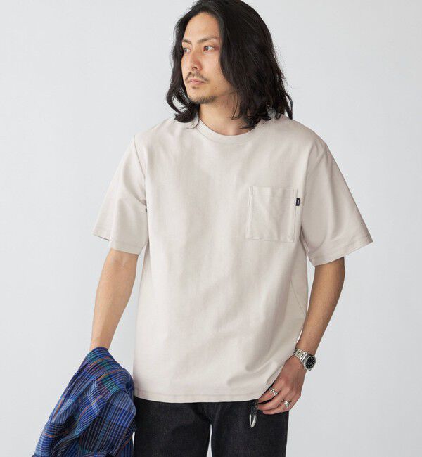 SHIPS「SHIPS:〈接触冷感/遮熱/吸水拡散/UVカット〉COVEROSS(R) フリーザー Tシャツ」|Tシャツ・カットソー|ライトグレー