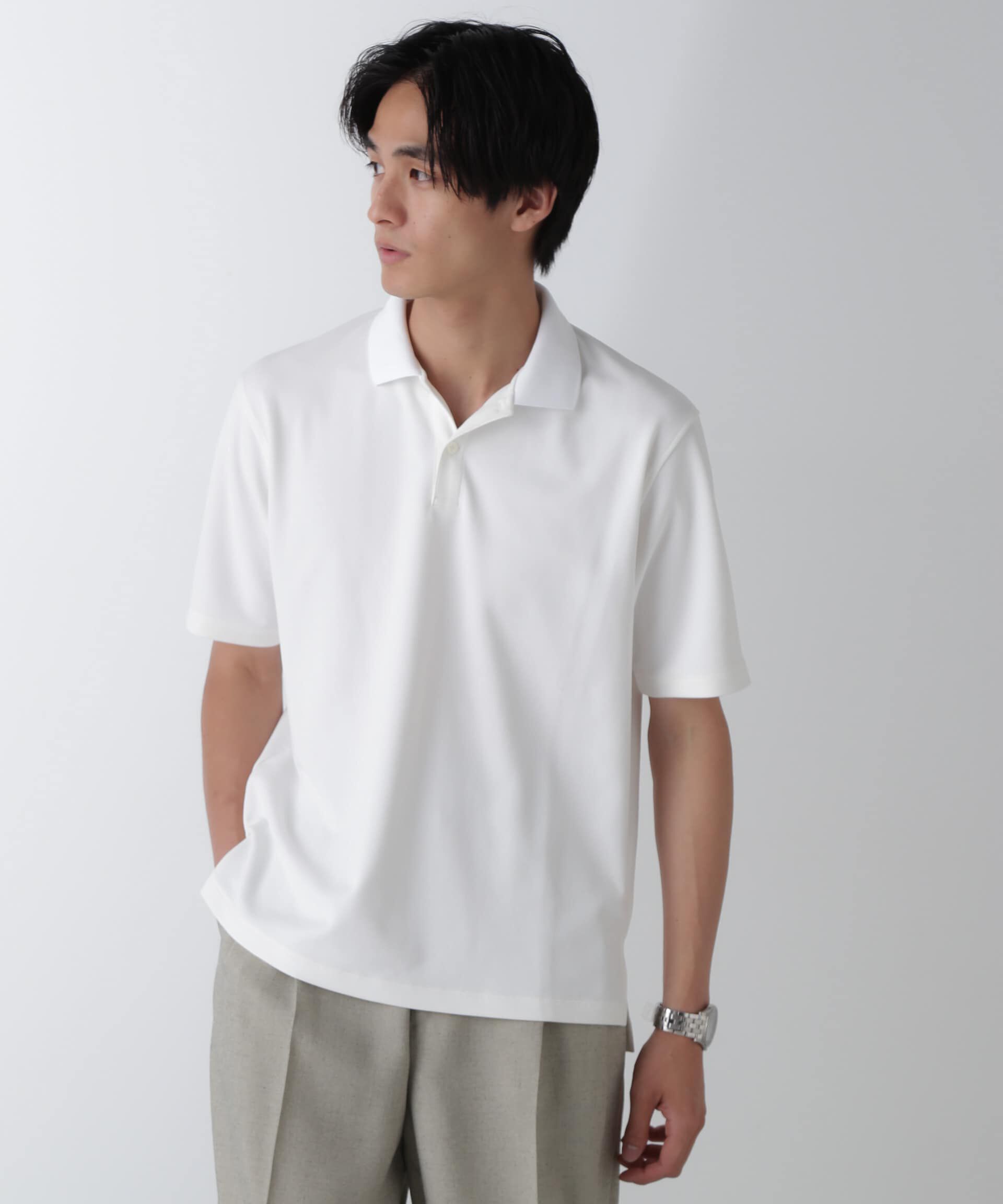 nano･universe「｢N POLO｣AQUA RHYTHM(R)鹿の子ポロシャツ 半袖」|Tシャツ・カットソー|