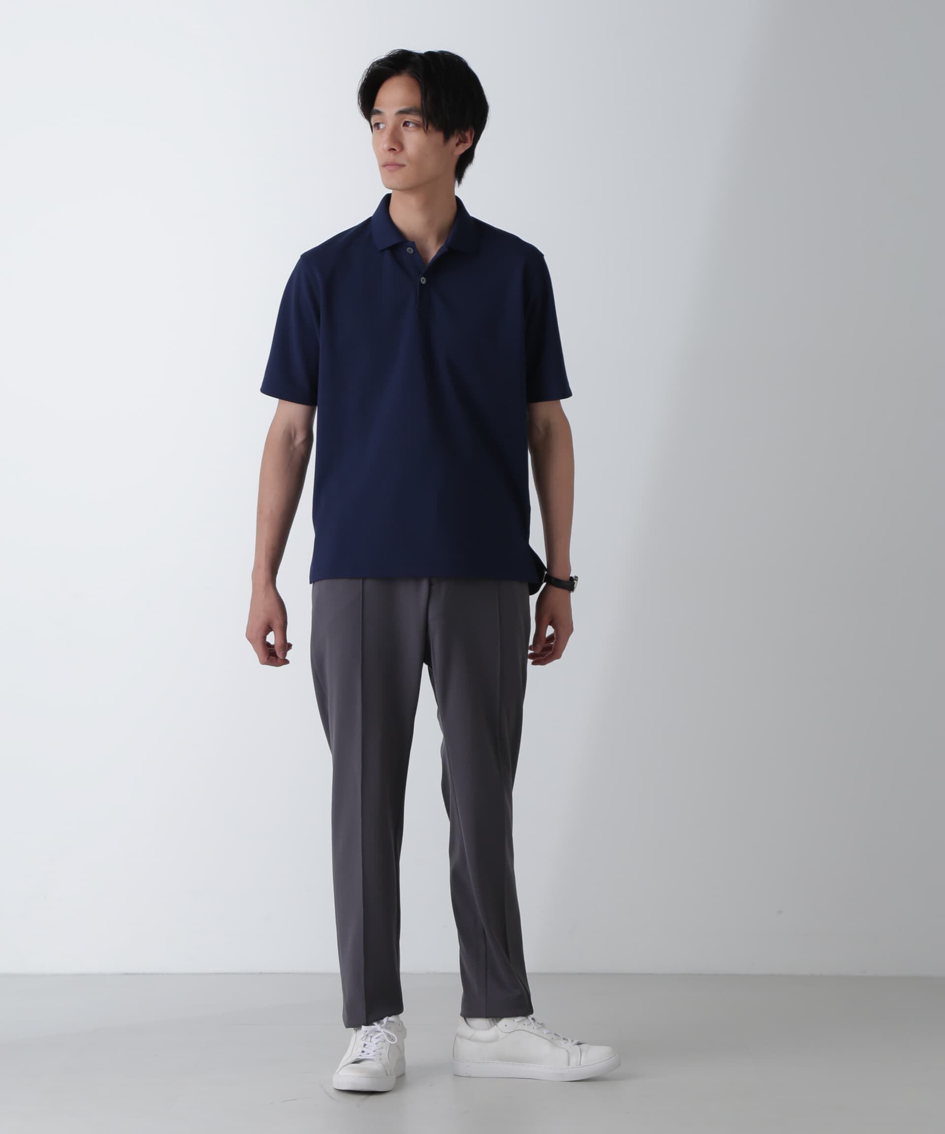 nano･universe「｢N POLO｣AQUA RHYTHM(R)鹿の子ポロシャツ 半袖」|Tシャツ・カットソー|