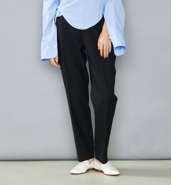 NOLLEY'S「NMPウールトロテーパードパンツ」|チノ|ブラック