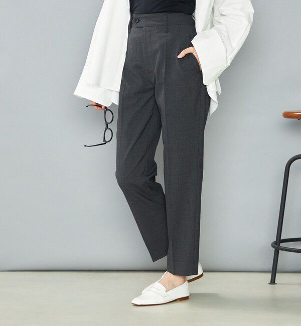 NOLLEY'S「NMPウールトロテーパードパンツ」|チノ|ミディアムグレー