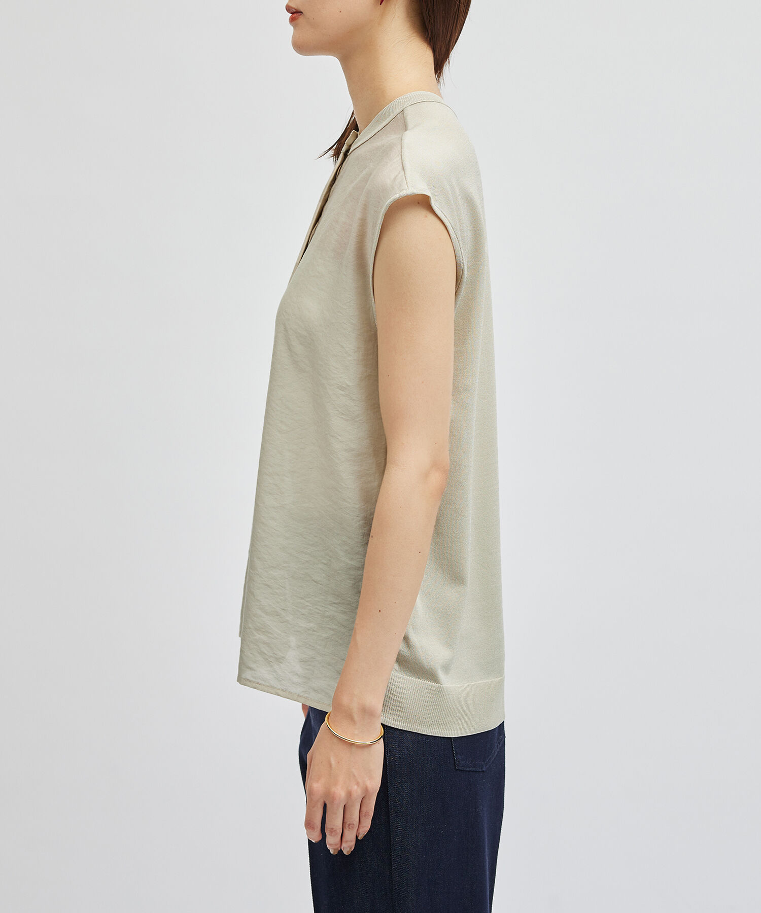 ROPE「布帛コンビフレンチスリーブ」|Tシャツ・カットソー|