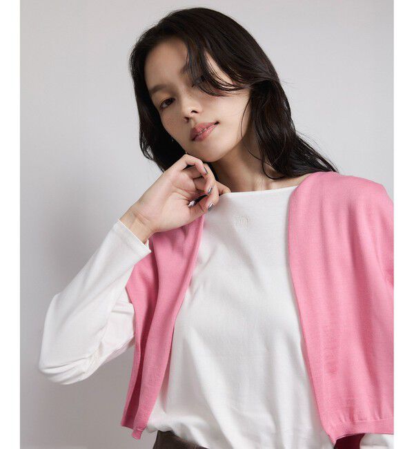 ROPE「アナグラム刺繍 ロングスリーブカットソー/イージーケア」|Tシャツ・カットソー|ホワイト(10)