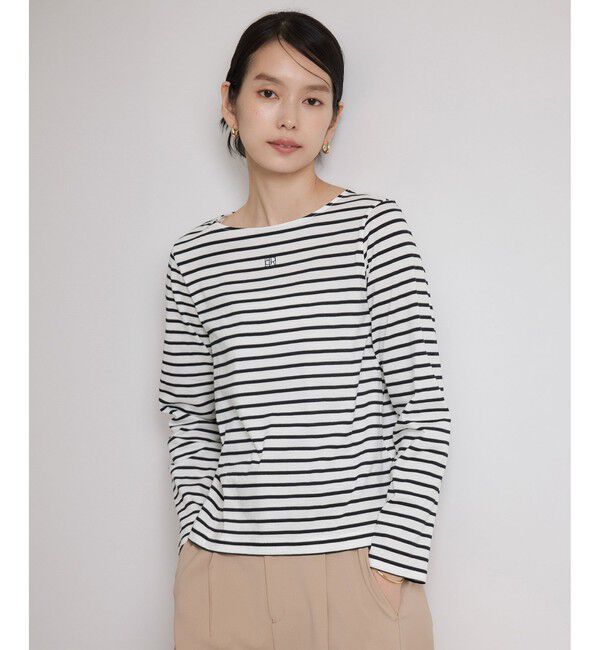 ROPE「アナグラム刺繍 ロングスリーブカットソー/イージーケア」|Tシャツ・カットソー|ホワイト系(13)