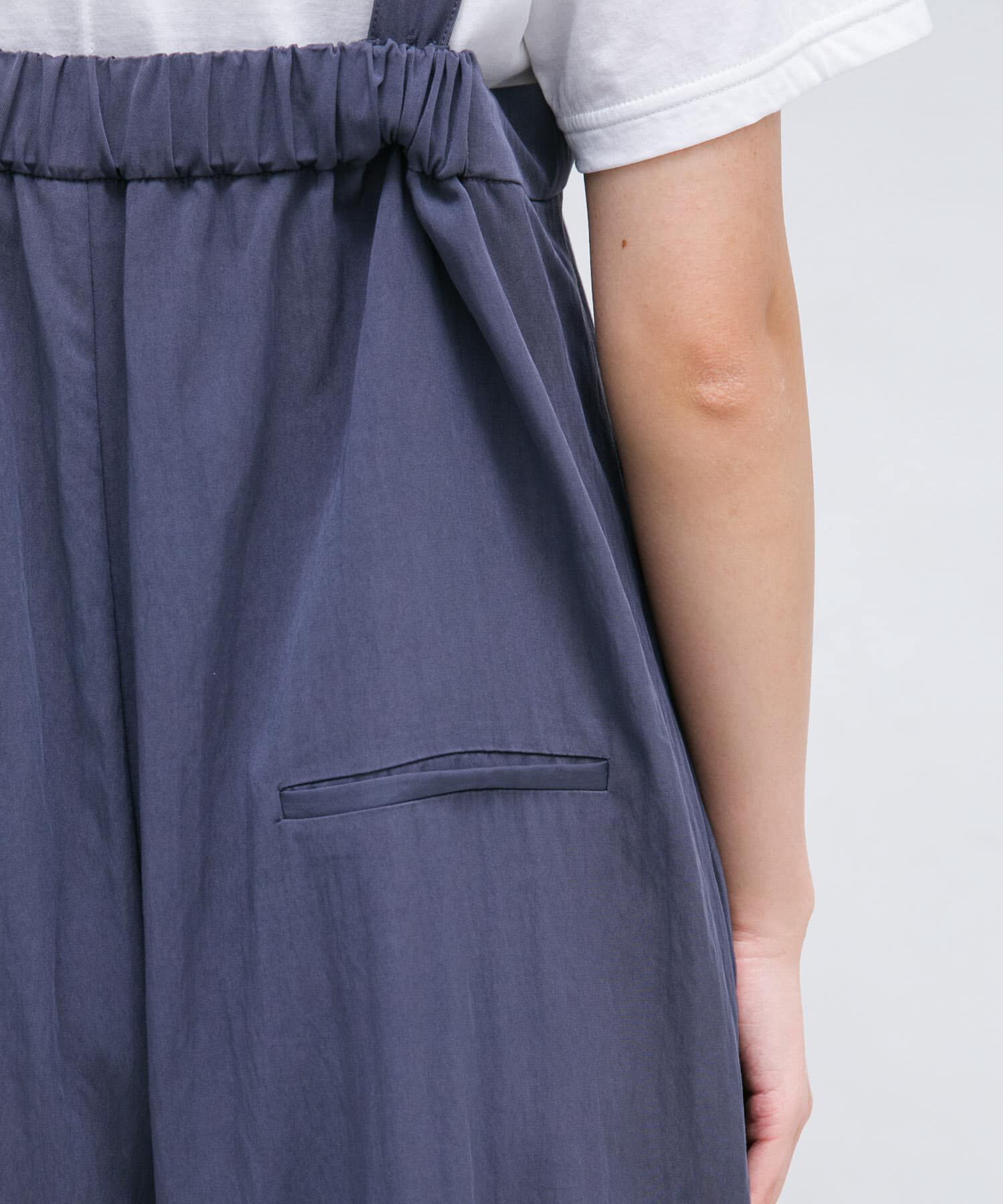  「『2サイズ展開』オーバーストラップワイドサロペット」|スカート|