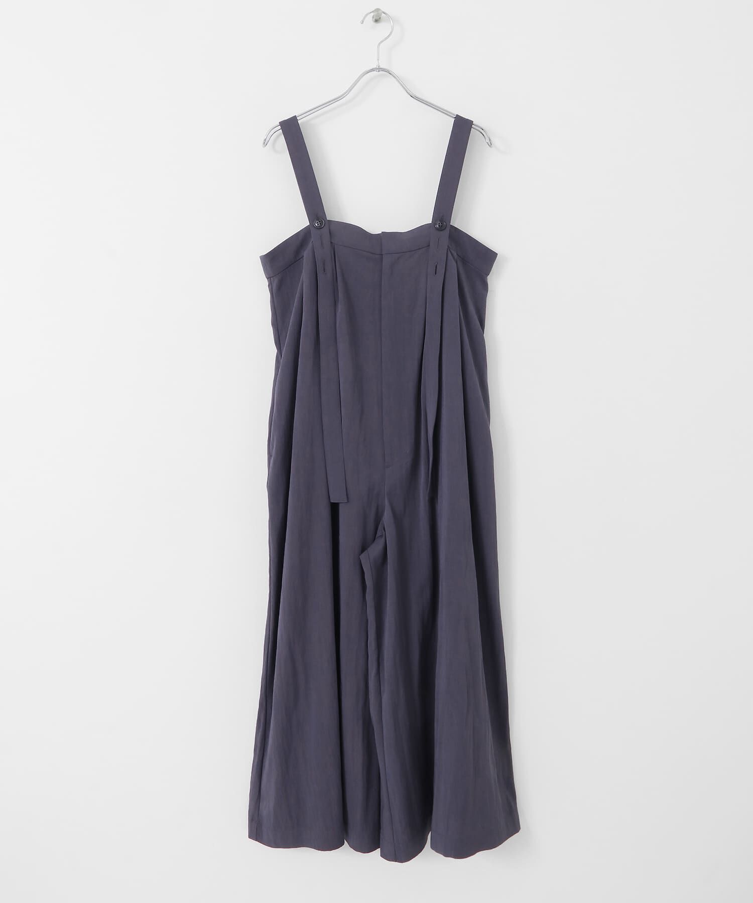  「『2サイズ展開』オーバーストラップワイドサロペット」|スカート|