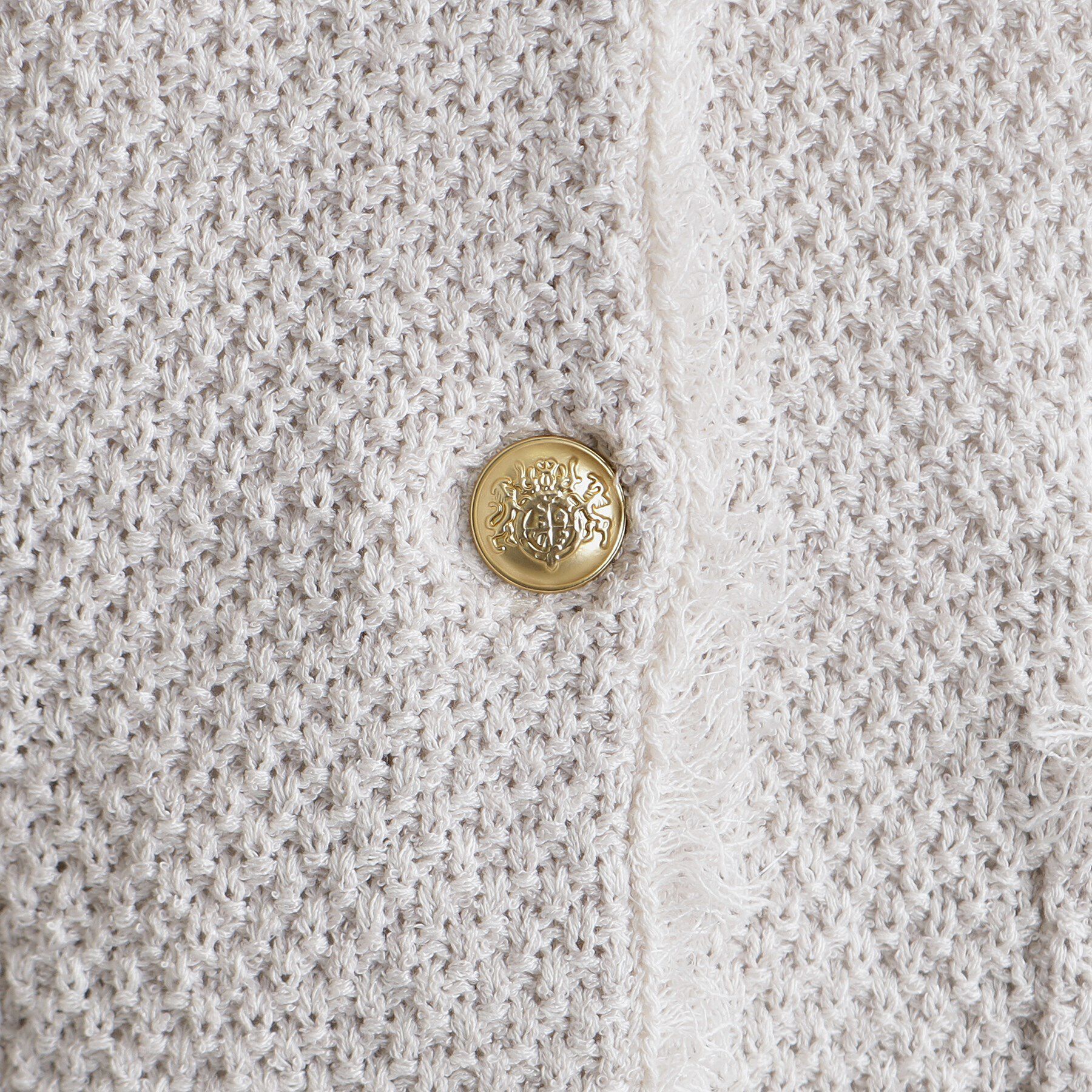 grove「ツイードニットジャケット」|ノーカラージャケット|