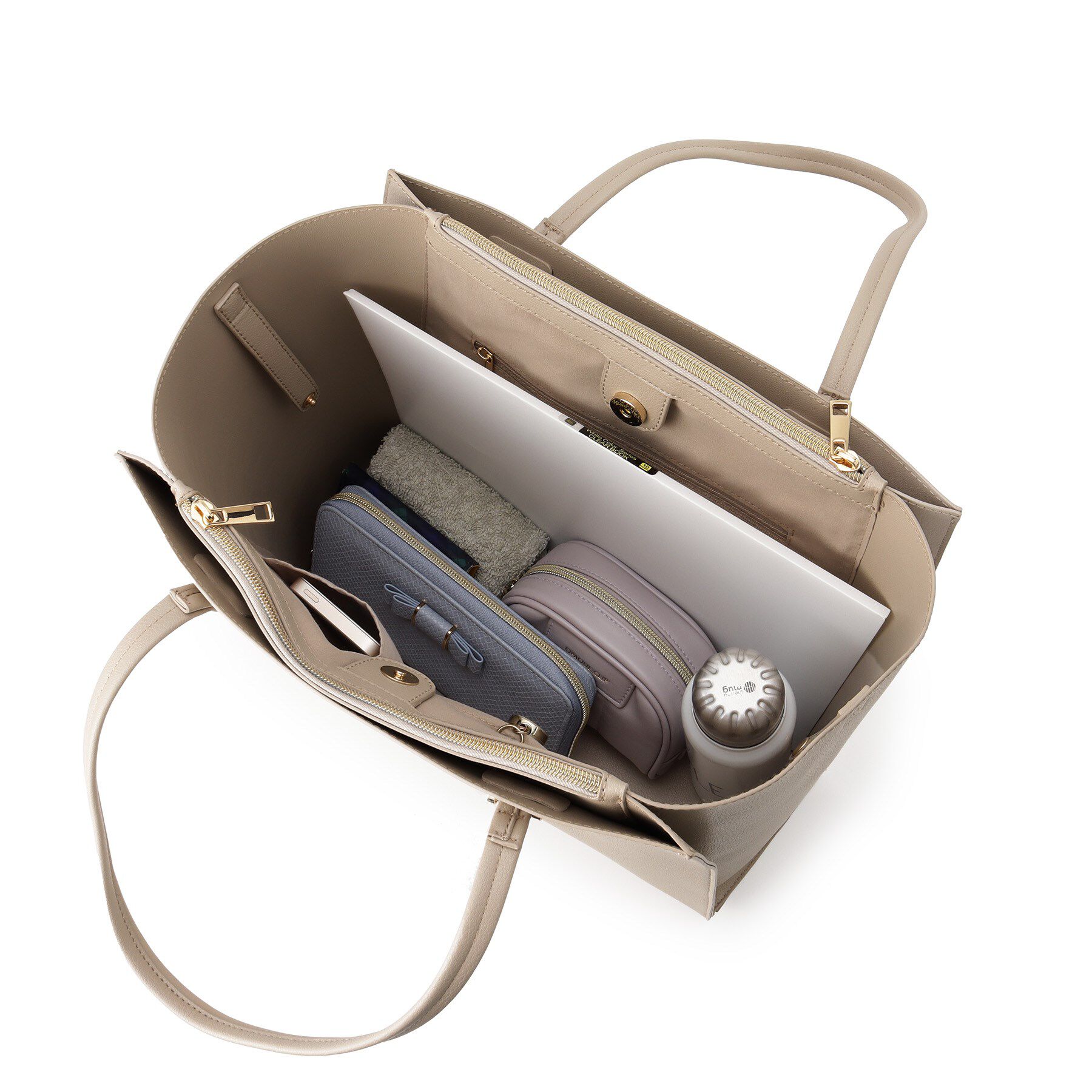 grove「【人間工学・A4】メタルバー変形トート」|トートバッグ|