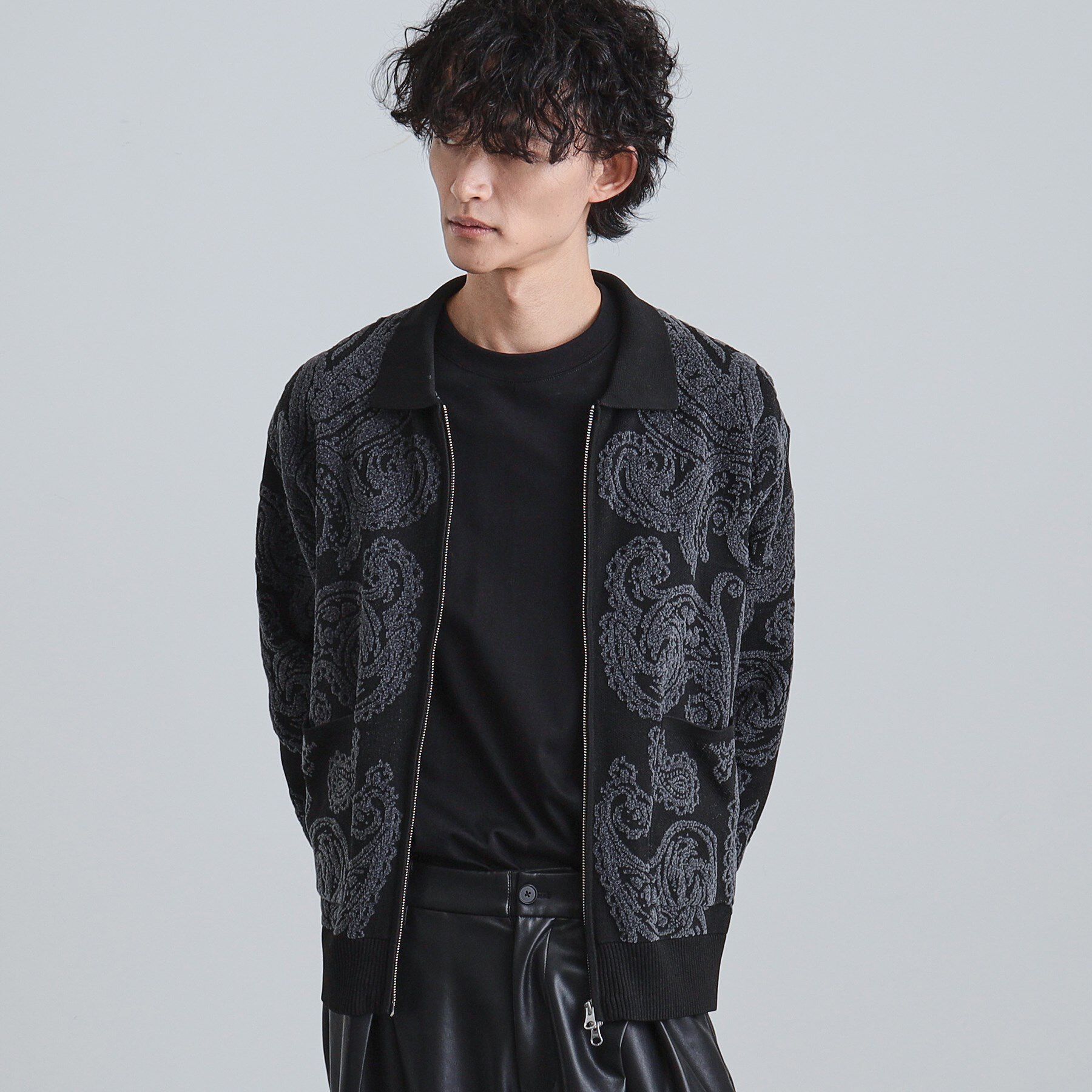 tk.TAKEO KIKUCHI「【洗える】ペイズリージップカーディガン」|カーディガン|