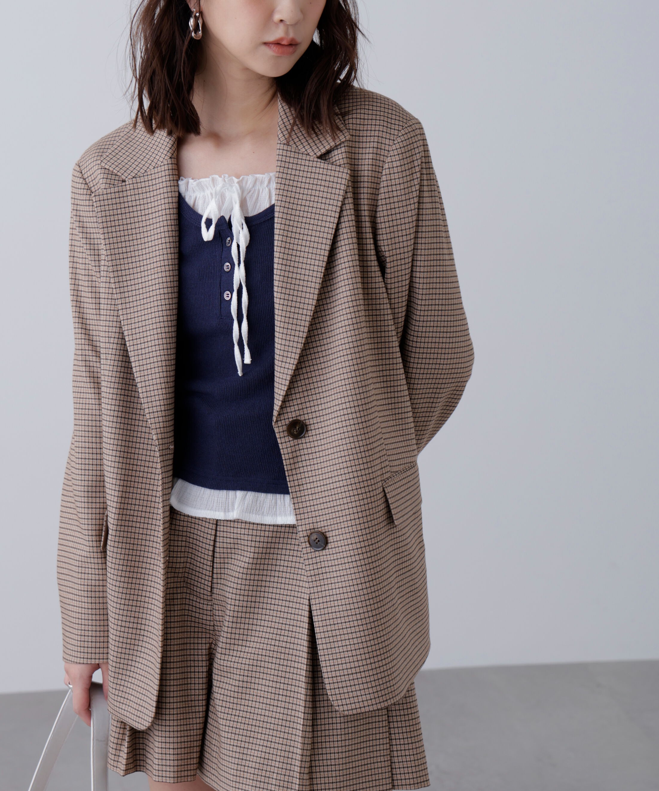  「〈セットアップ対応〉オーバーサイズシングルジャケット」|その他|