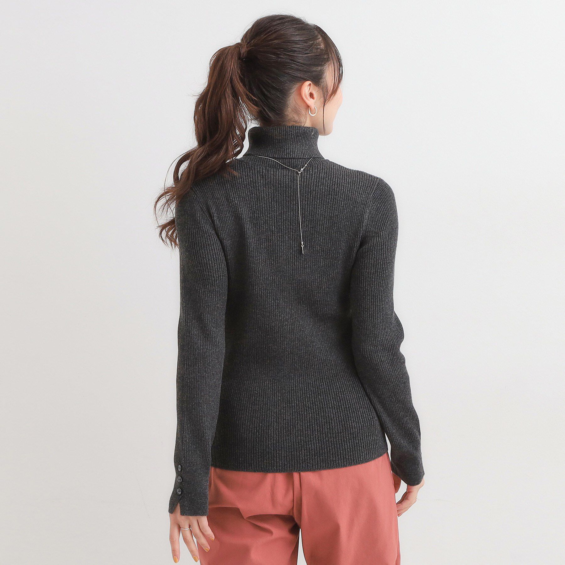 SHOO･LA･RUE「【絶妙なゆるピタ/洗濯機可】ちくちくしにくい リブタートルネック やわらかニット【CIRCRIC】」|ニット・セーター|