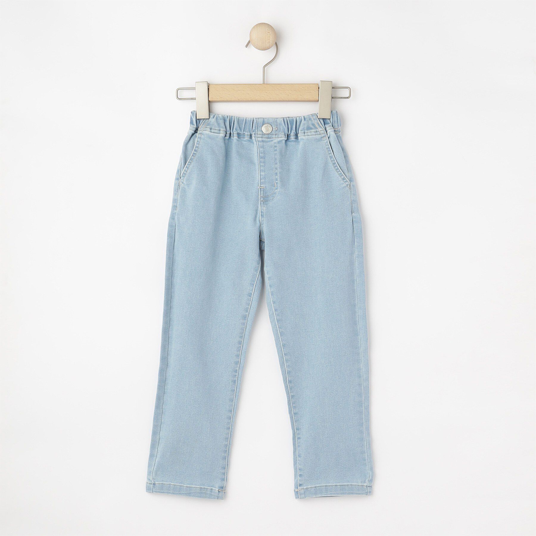 SHOO･LA･RUE「【100-150cm】デニムストレッチパンツ」|その他|サックスブルー(69