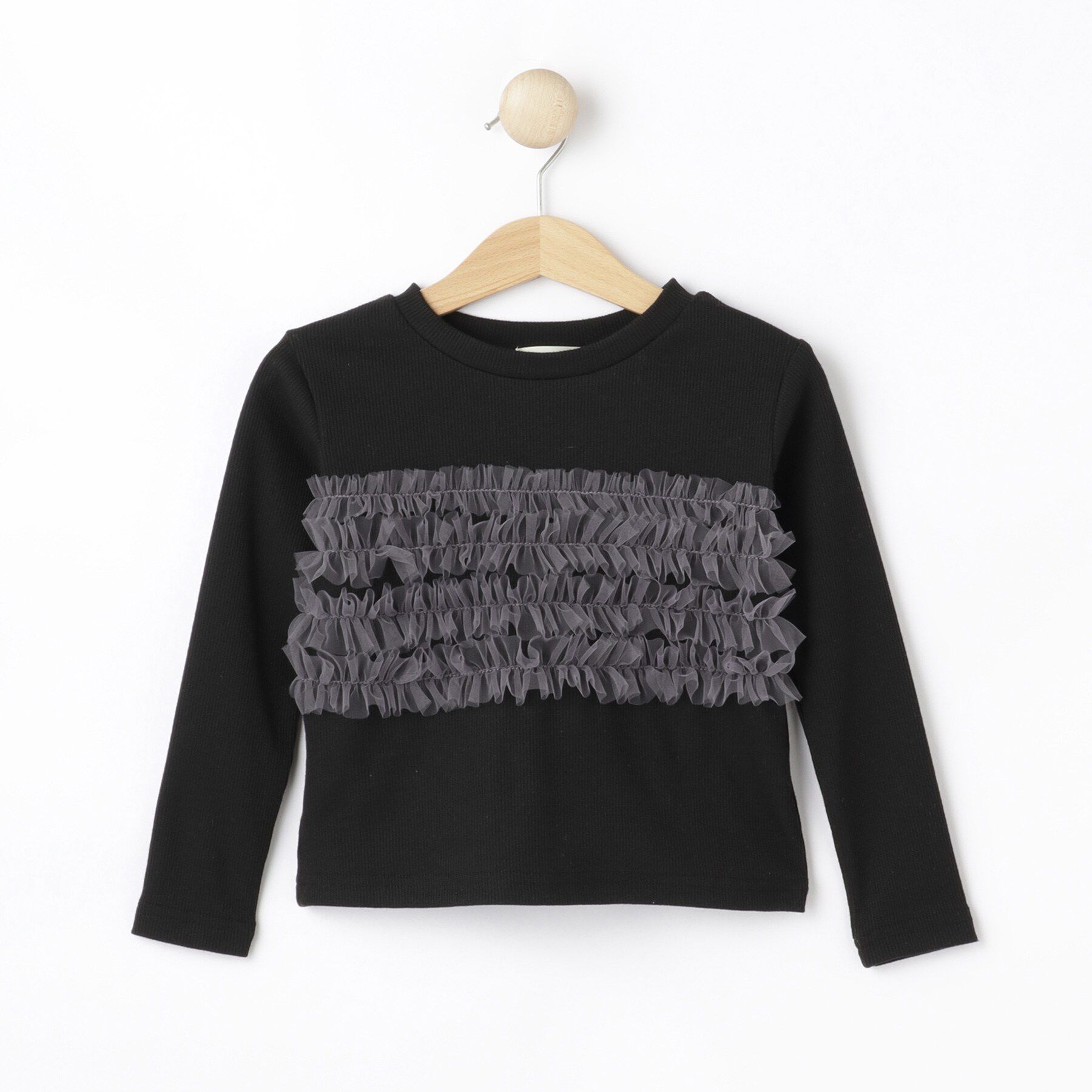 SHOO･LA･RUE「【110-150cm】チュールビスチェ風リブトップス」|Tシャツ・カットソー|