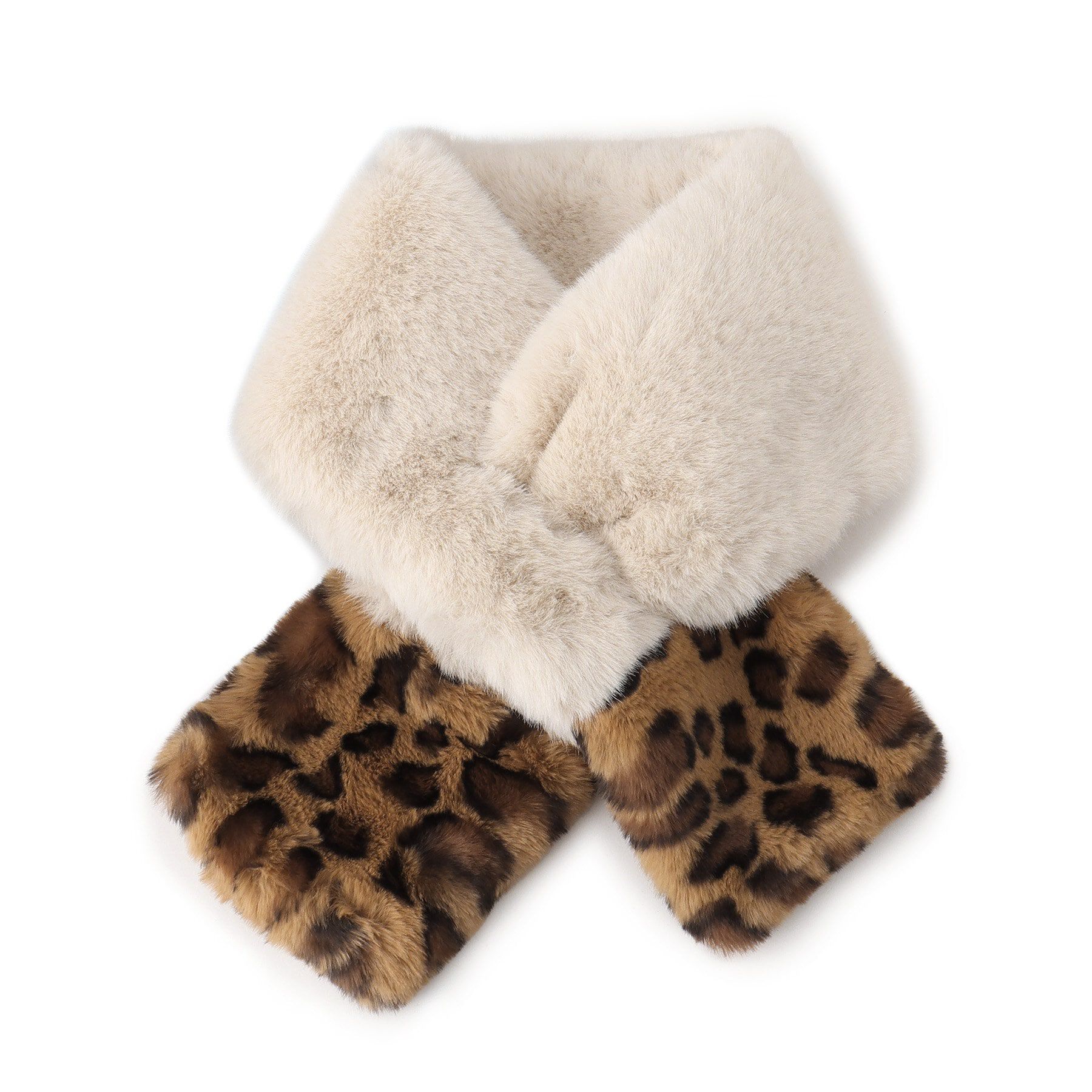 Ober Tashe「レオパードティペット」|ストール|ｱｲﾎﾞﾘｰ(004)