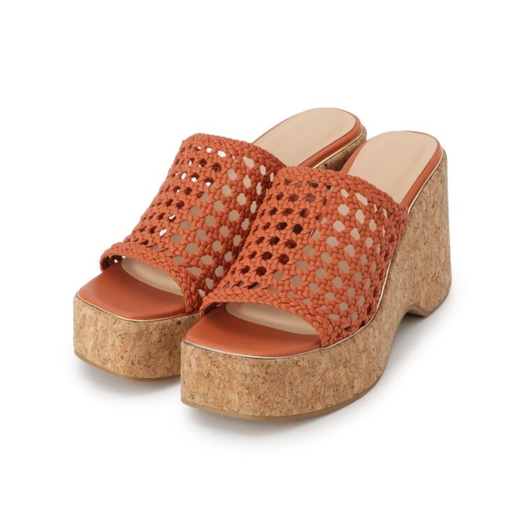 ESPERANZA「マクラメ編みウェッジミュール」|サンダル|