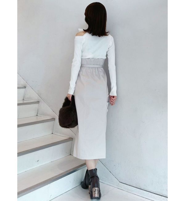 MERCURYDUO「ハイウエストアシメタックタイトスカート」|スカート|