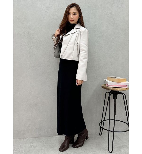 MERCURYDUO「フェイクレザーコンパクトライダースジャケット」|ライダースジャケット|