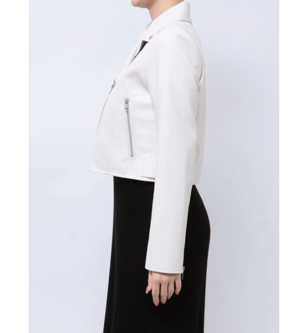 MERCURYDUO「フェイクレザーコンパクトライダースジャケット」|ライダースジャケット|