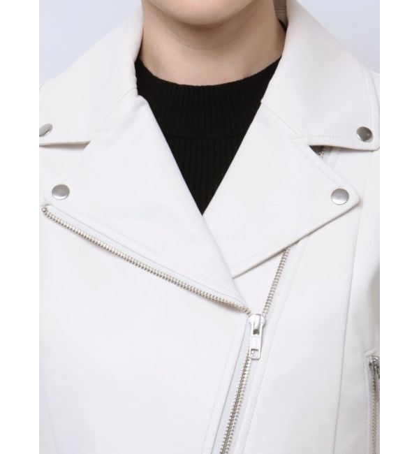 MERCURYDUO「フェイクレザーコンパクトライダースジャケット」|ライダースジャケット|