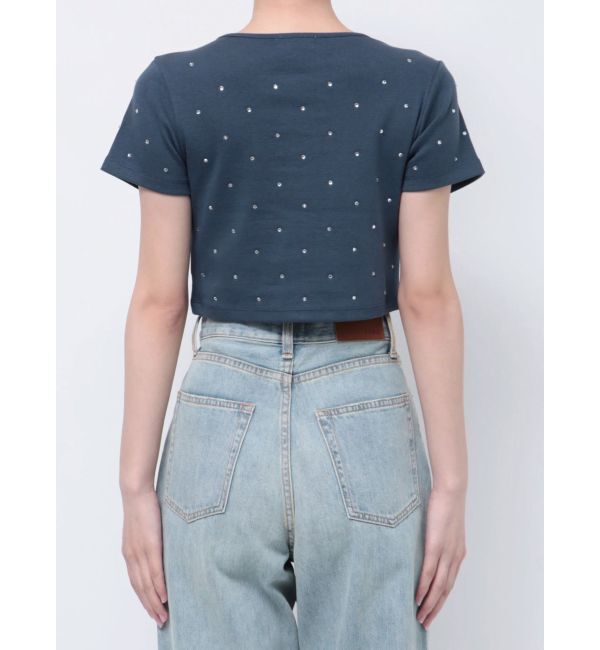 EVRIS「ラインストーンコンパクトＴシャツ」|Tシャツ・カットソー|