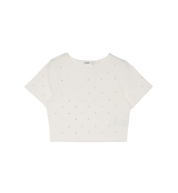 EVRIS「ラインストーンコンパクトＴシャツ」|Tシャツ・カットソー|