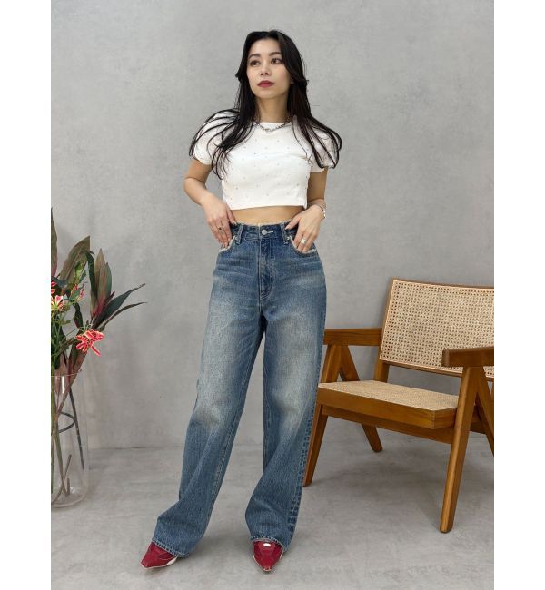 EVRIS「ラインストーンコンパクトＴシャツ」|Tシャツ・カットソー|