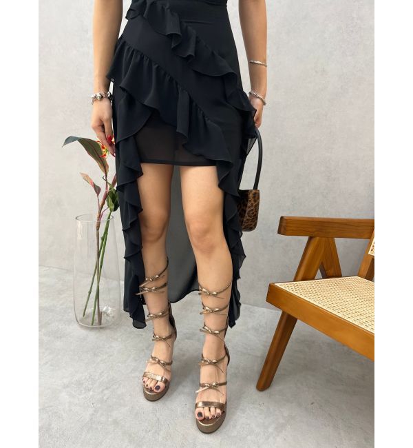 EVRIS「リボンストラップロングヒールサンダル」|サンダル|