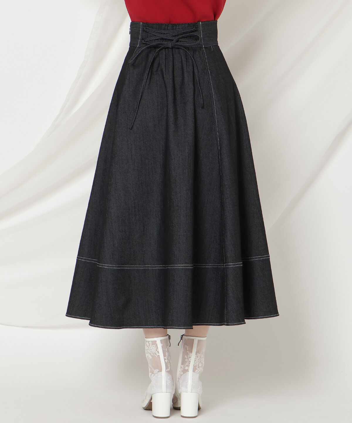 WILLSELECTION「ベルトデザインフレアスカート」|フレア|
