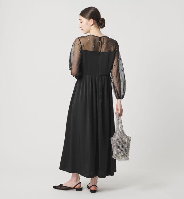 UNITED ARROWS「チュール エンブロイダリー コンビ ワンピース」|ワンピース|