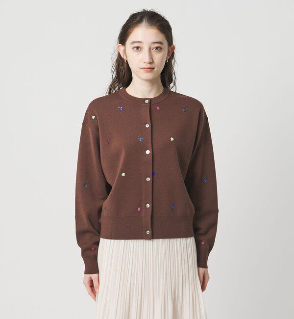 UNITED ARROWS「フラワー エンブロイダリー カーディガン」|カーディガン|