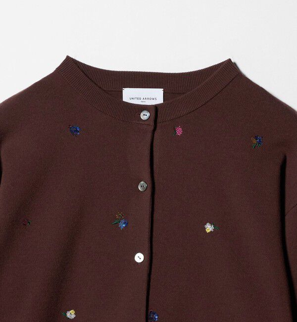 UNITED ARROWS「フラワー エンブロイダリー カーディガン」|カーディガン|