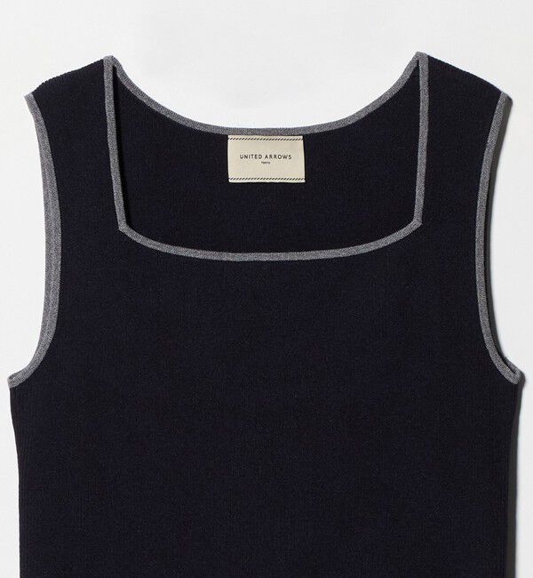 UNITED ARROWS「リブ スクエア キャミソールニット ‐ウォッシャブル‐」|タンクトップ|