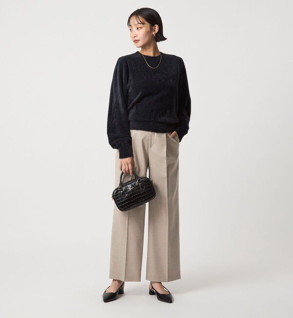 UNITED ARROWS green label relaxing「［size SHORT/TALLあり］キチントボトムス サキソニー ワイド パンツ」|スラックス|