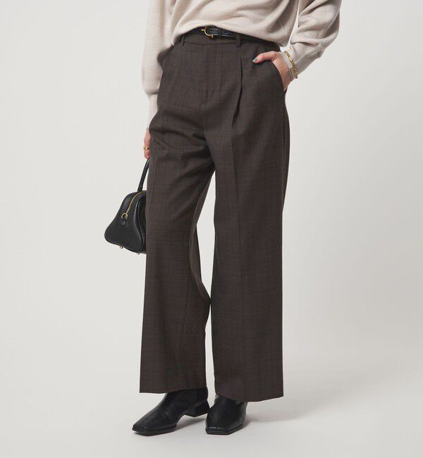 UNITED ARROWS green label relaxing「［size SHORT/TALLあり］キチントボトムス サキソニー ワイド パンツ」|スラックス|その他1