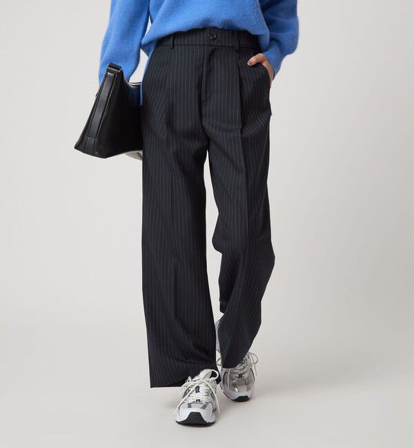 UNITED ARROWS green label relaxing「［size SHORT/TALLあり］キチントボトムス サキソニー ワイド パンツ」|スラックス|