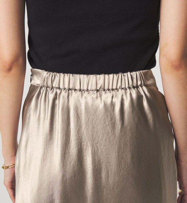 UNITED ARROWS green label relaxing「サテン ナロー スカート」|フレア|